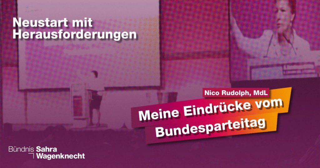 Sahra Wagenknecht spricht beim Bundesparteitag des BSW in Magdeburg