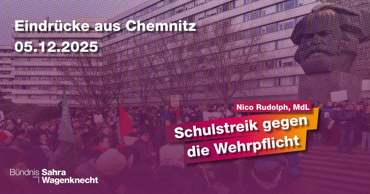 Schulstreik gegen die Wehrpflicht am 05.12.2025 in Chemnitz