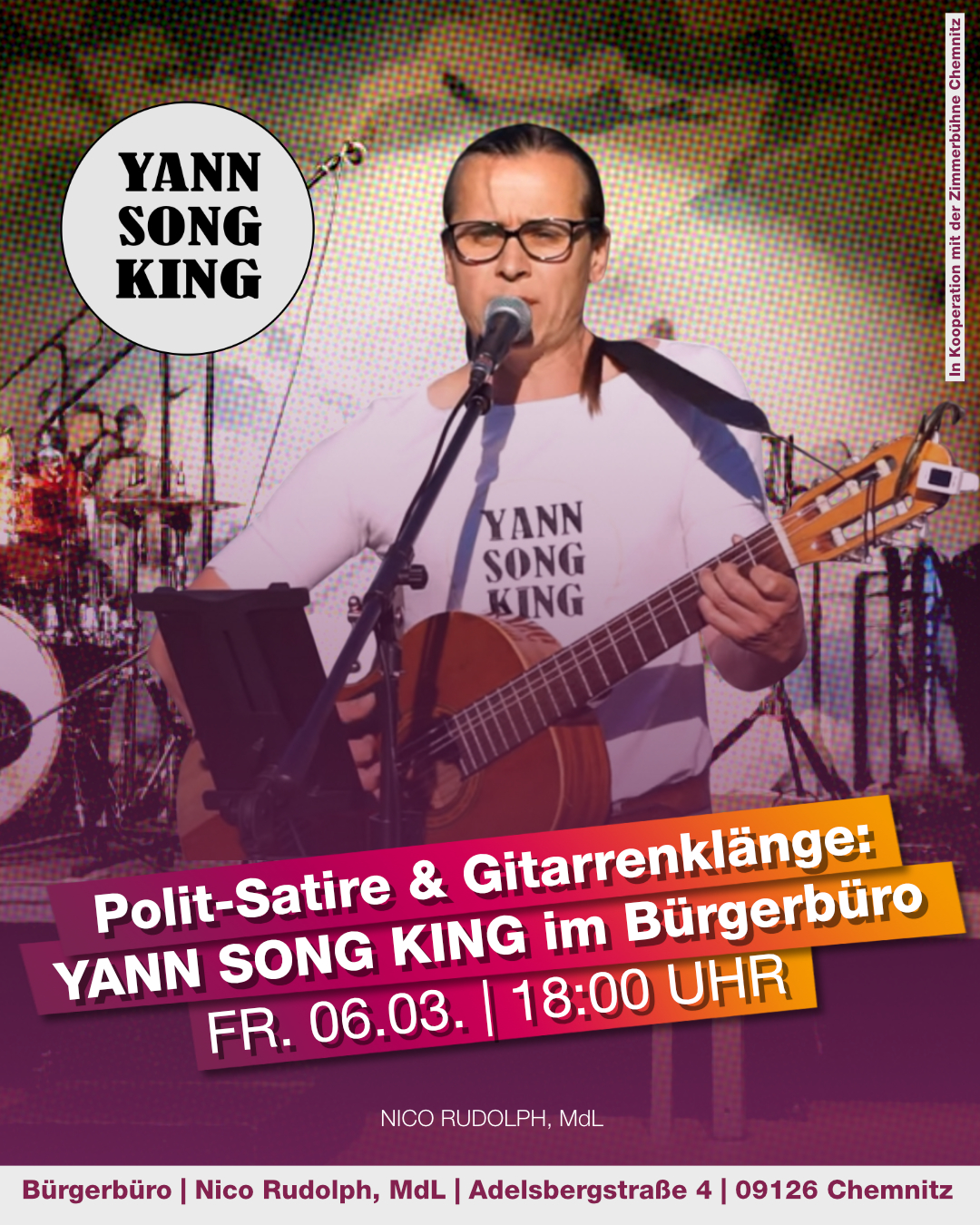 Konzert | Yann Sonn King im Bürgerbüro von Nico Rudolph Chemnitz